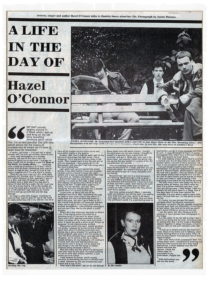 A Life in the Day of Hazel O'Connor
